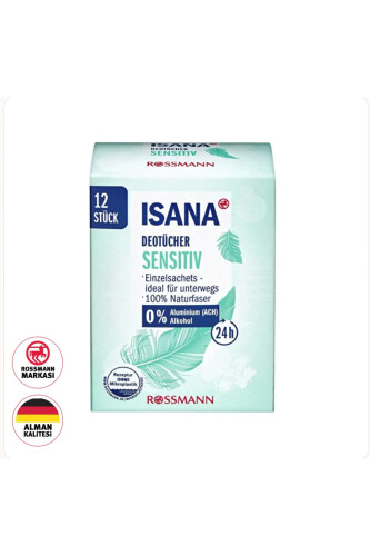 Isana Deodorantlı Islak Mendil Hassas 12 li - Rossmann
