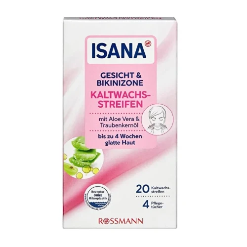 ISANA Yüz ve Bikini Bölgesine Uygun Soğuk Ağda Bandı 20 Adet 