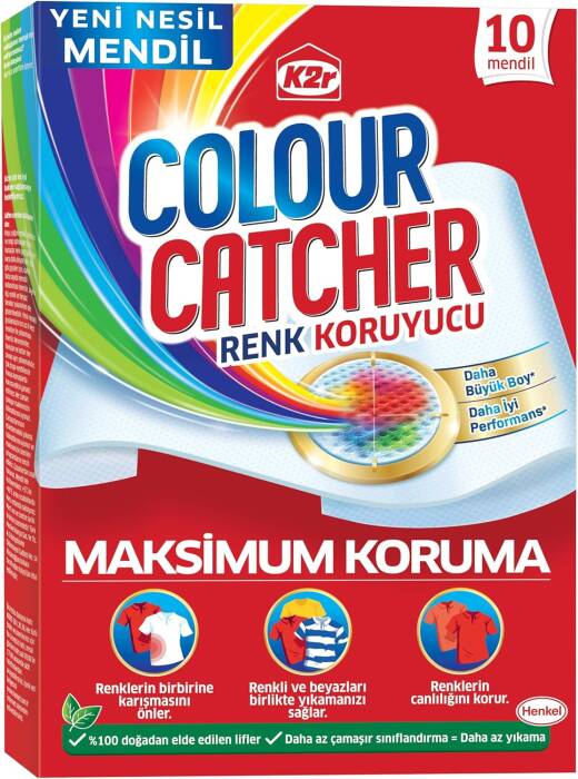 K2r Colour Catcher Renk Koruyucu 10 lu Mendil (1 x 10 adet) - 1