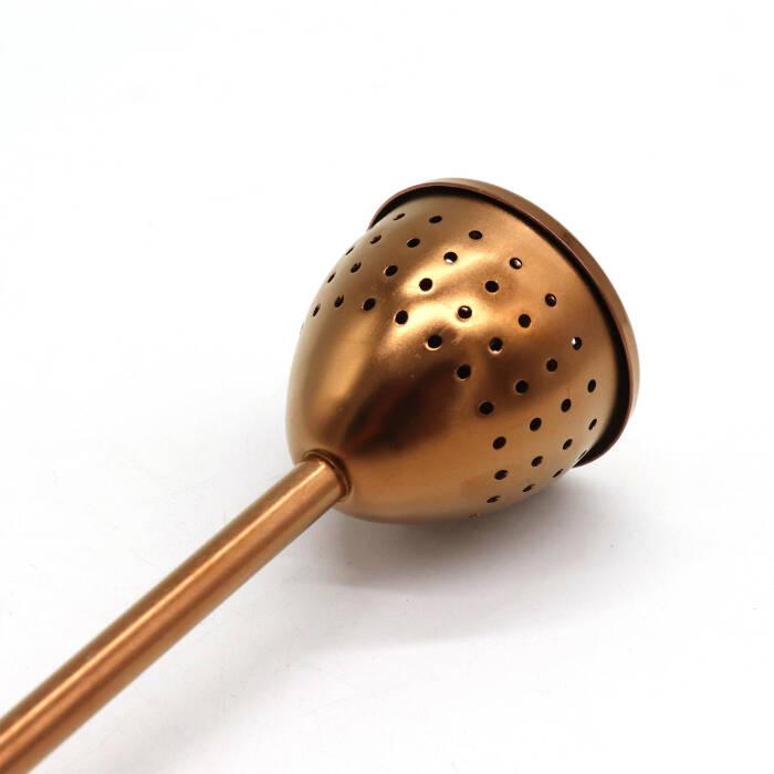 Konik Tasarımlı Rose Gold Renkli Paslanmaz Çelik Çay Süzgeci - 3
