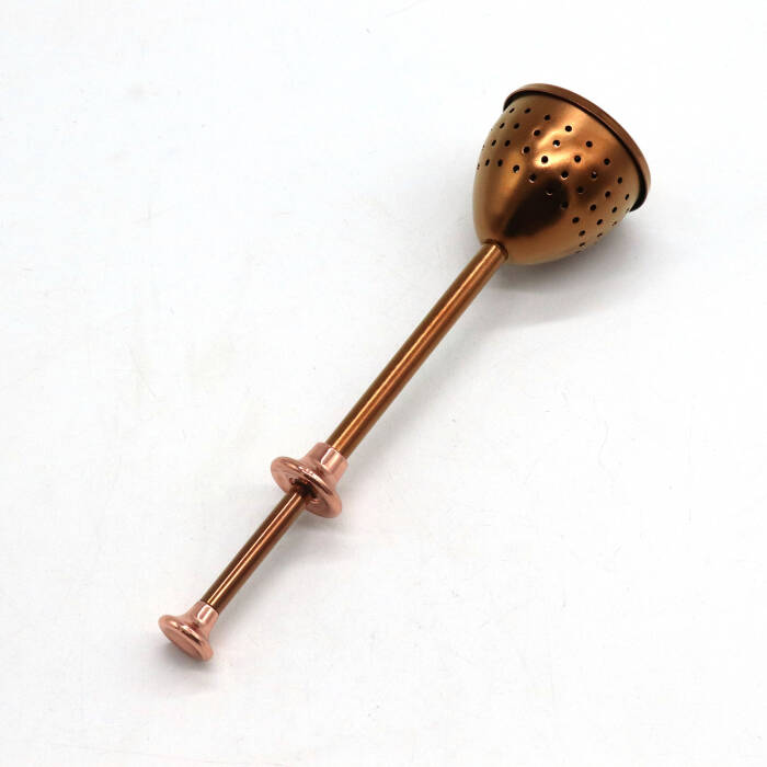 Konik Tasarımlı Rose Gold Renkli Paslanmaz Çelik Çay Süzgeci - 4