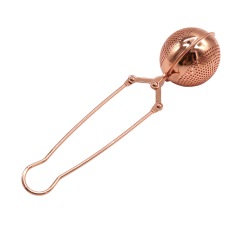 Küre Tasarımlı Rose Gold Renkli Paslanmaz Çelik Çay Süzgeci - 1
