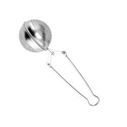 Lüks Küre Tasarımlı Silver Renkli Paslanmaz Çelik Çay Süzgeci - 1