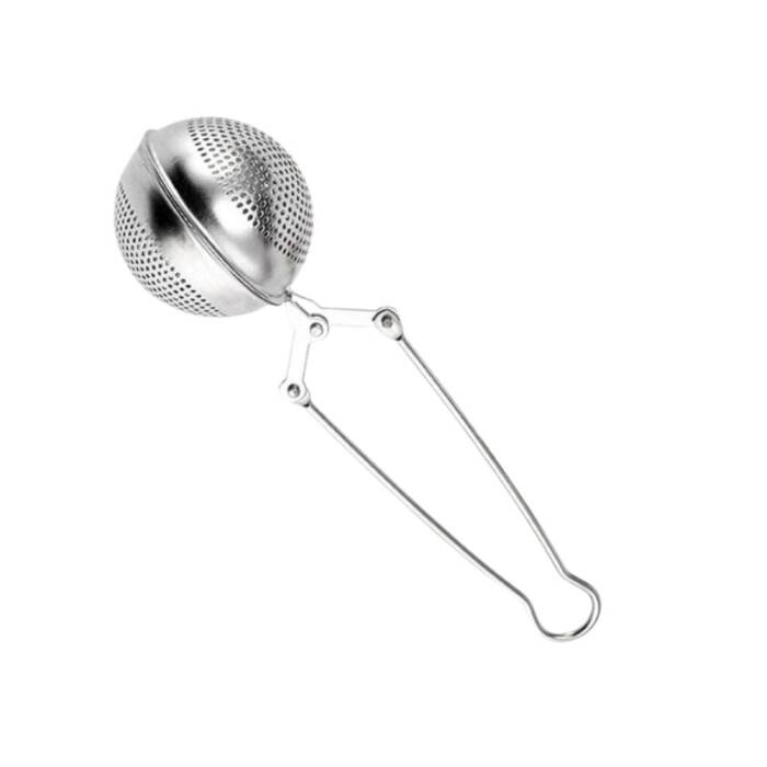 Lüks Küre Tasarımlı Silver Renkli Paslanmaz Çelik Çay Süzgeci - 1