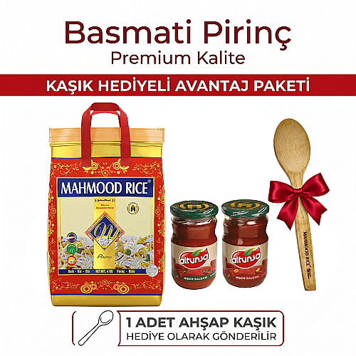 Mahmood Rice Basmati Pirinç 4 Kg ve Altunsa Biber Salçası Acı & Tatlı Set 650 Gr x 2 - Mahmood Rice