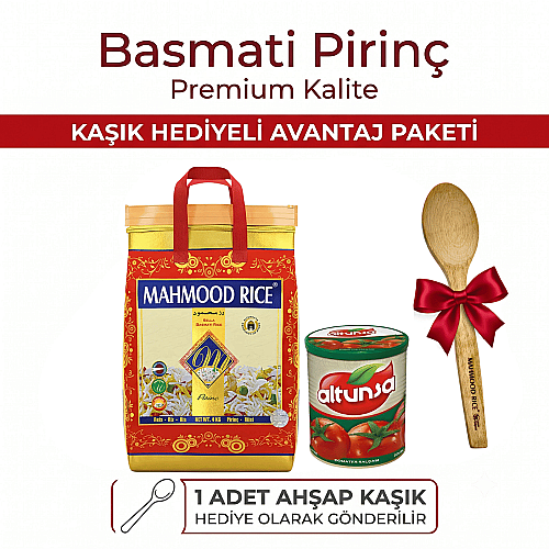 Mahmood Rice Basmati Pirinç 4 kg ve Altunsa Domates Salçası 830 g - Mahmood Rice