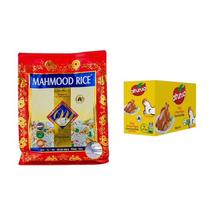 Mahmood Basmati Pirinç 900 G ve Altunsa Tavuk Bulyon 20’li Set - 1