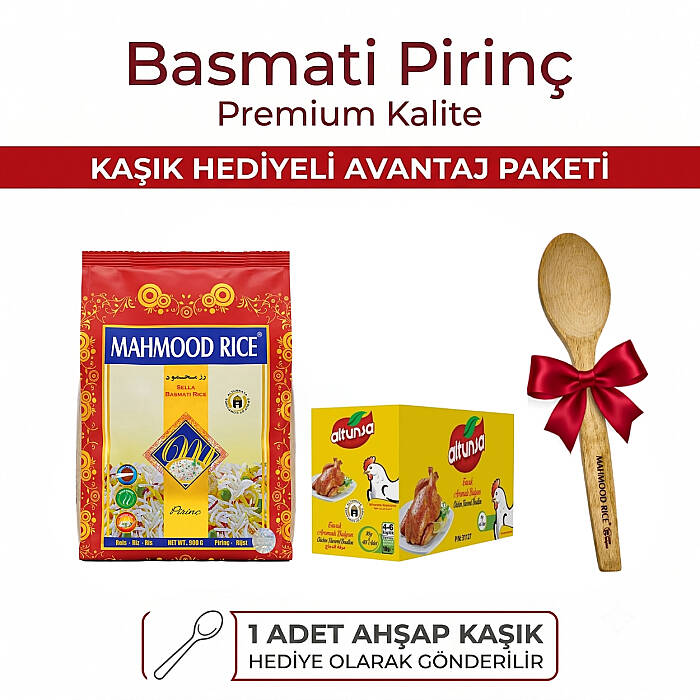 Mahmood Rice Basmati Pirinç 900 G ve Altunsa Tavuk Bulyon 20’li Set - 1