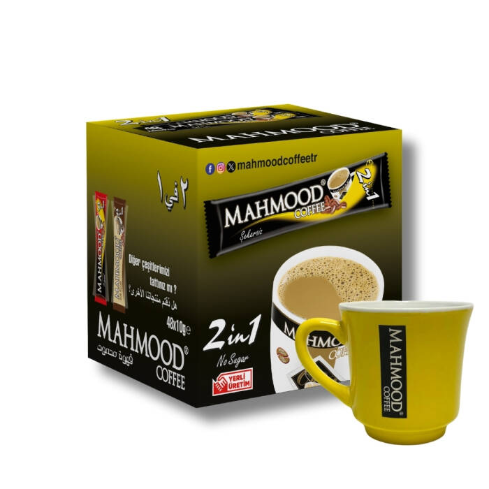 Mahmood Coffee 2'si 1 Arada 48 Adet ve Kupa Bardak - 1