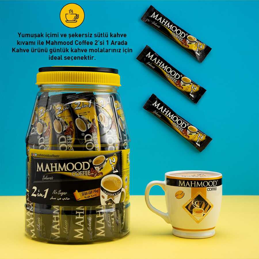 Mahmood Coffee 2'si 1 Arada 36 Adet Kavanoz - Bardak Hediyeli - 3