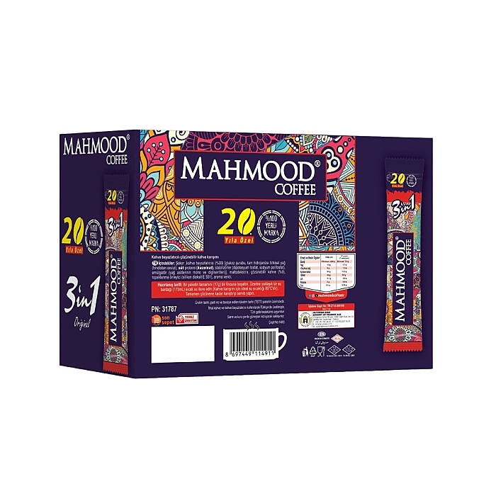 Mahmood Coffee 3'ü 1 Arada Hazır Kahve 24 Adet x 17 G (20. yıl) - 3