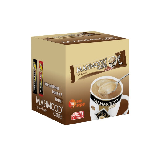 Mahmood Coffee 3'ü 1 Arada Sütlü Köpüklü Hazır Kahve 48 Adet x 18 G 