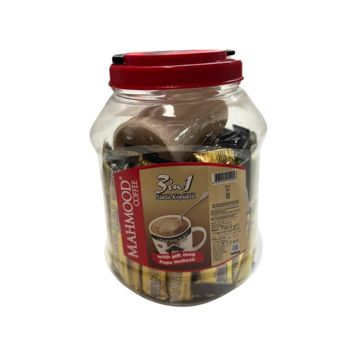 Mahmood Coffee 3'ü 1 Arada Sütlü Köpüklü Hazır Kahve Kavanoz 42 Adet Kupa Hediyeli - 5