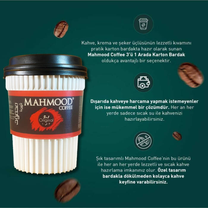 Mahmood Coffee 3'ü 1 Arada Hazır Kahve Bardak 18 G x 6 Adet - 2