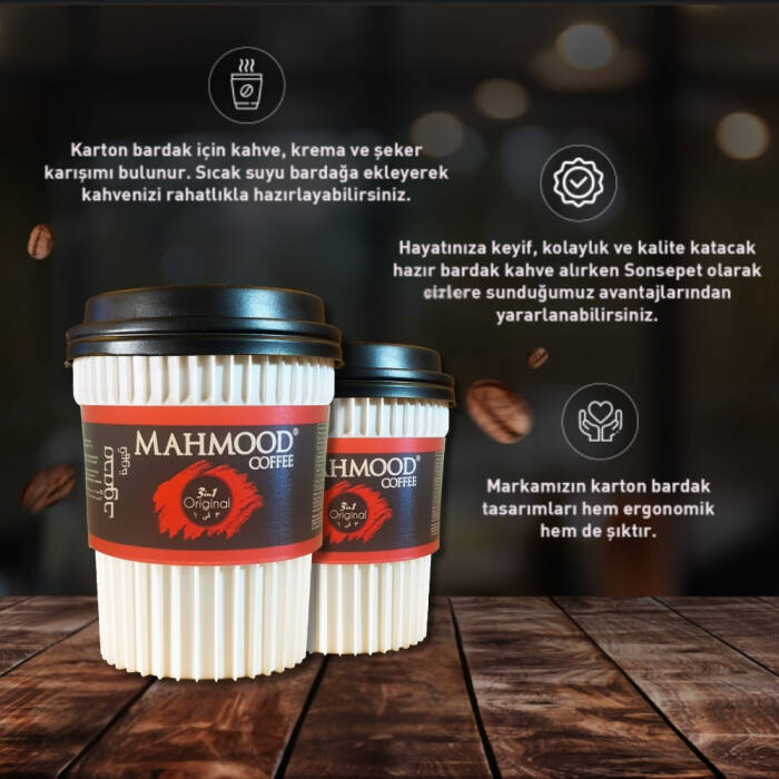 Mahmood Coffee 3'ü 1 Arada Hazır Kahve Bardak 18 G x 6 Adet - 3