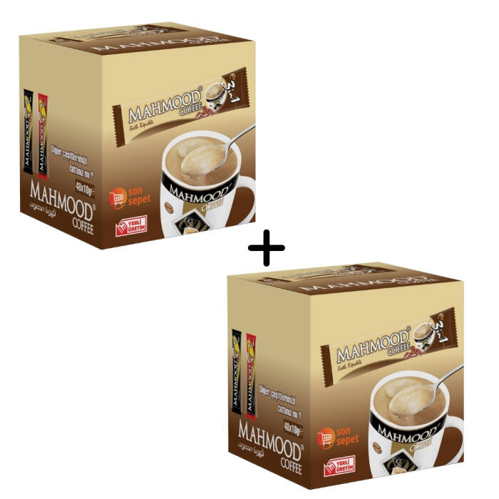 Mahmood Coffee 3ü1 arada Sütlü Köpüklü Hazır Kahve 48 Adet X 18 Gram 2li set - 1
