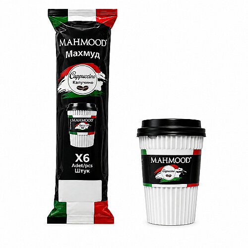Mahmood Coffee Cappuccino Hazır Bardak Kahve 25 Gram x 6 Adet - Mahmood Coffee