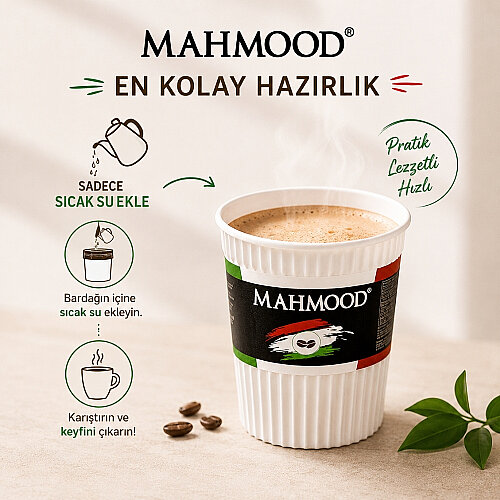 Mahmood Coffee Cappuccino Hazır Bardak Kahve 25 Gram x 6 Adet - 2
