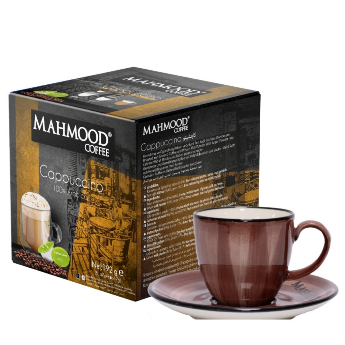 Mahmood Coffee Dolce Gusto Cappuccino Kapsül 24 Gr x 16 Adet ve Fincan - 1