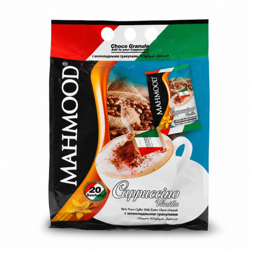 Mahmood Coffee Cappuccino Vanilya Choco Granül 20 Adet x 25 Gram - Mahmood Coffee