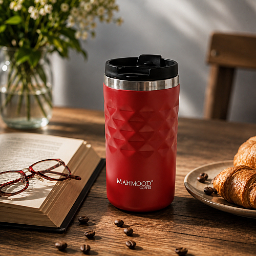 Mahmood Coffee Çelik Termos Kırmızı 300 ml - 3