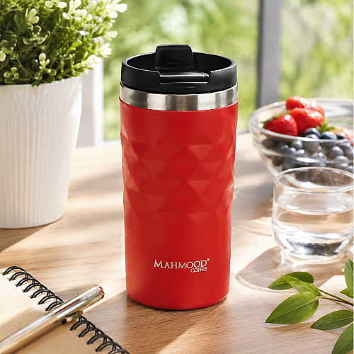 Mahmood Coffee Çelik Termos Kırmızı 300 ml - 4