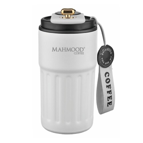 Mahmood Coffee Dereceli Beyaz Termos 440 ml - Mahmood Coffee