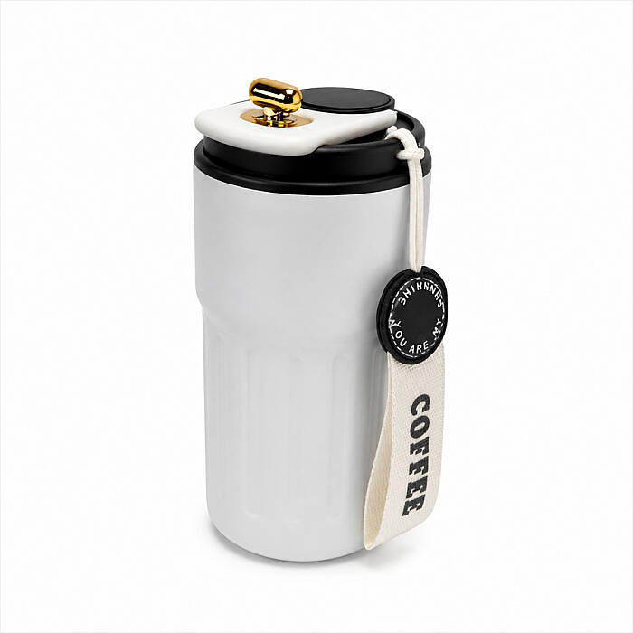 Mahmood Coffee Dereceli Beyaz Termos 440 ml - 4