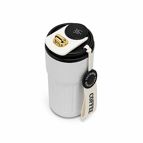 Mahmood Coffee Dereceli Beyaz Termos 440 ml - 5