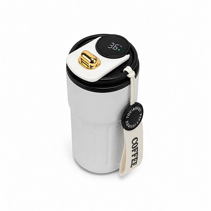 Mahmood Coffee Dereceli Beyaz Termos 440 ml - 5