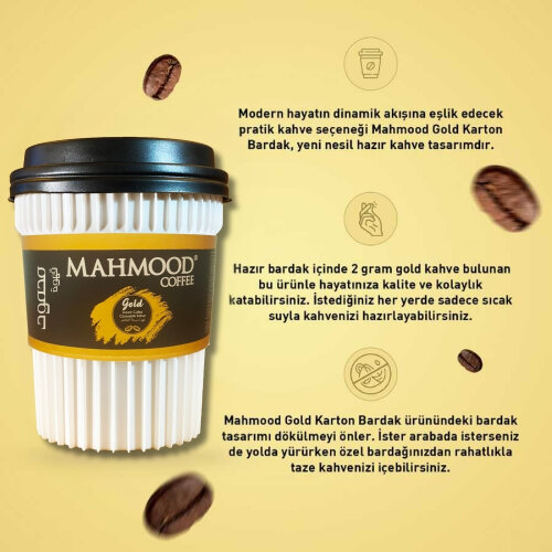 Mahmood Coffee Gold Kahve Karton Bardak 2 Gram x 6 Adet - 2