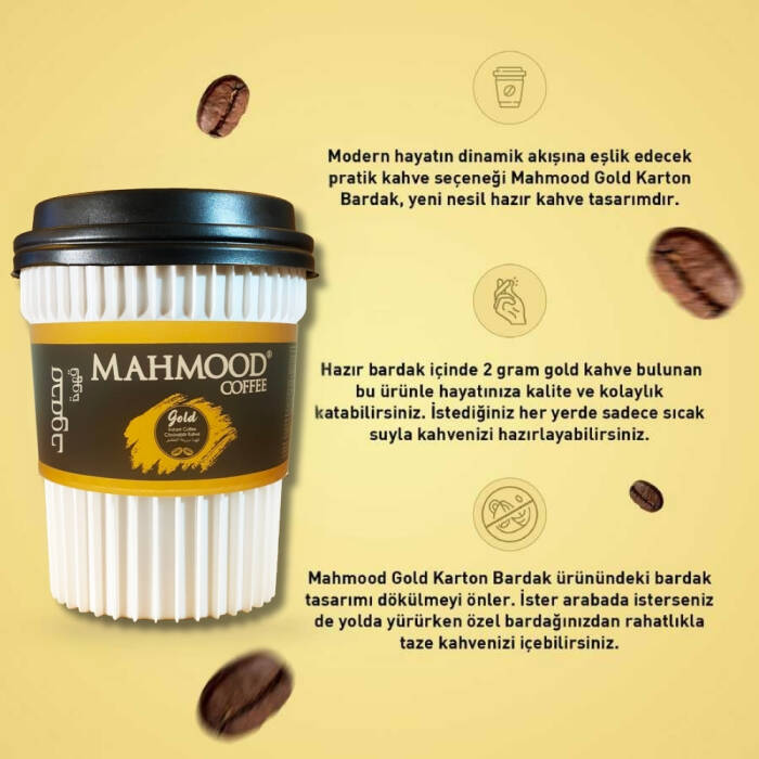 Mahmood Coffee Gold Kahve Karton Bardak 2 Gram x 6 Adet - 2