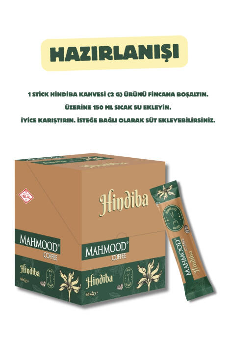 Mahmood Coffee Hindiba Kahvesi 2g x 48 Adet Stick | %60 Hindiba – %40 Kahve | Şekersiz & Helal - 6