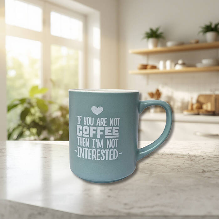 Mahmood Coffee Mavi Mottolu Porselen Kupa - 4