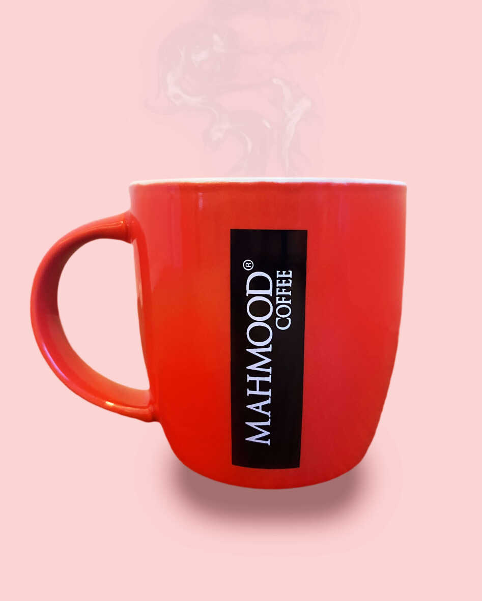 Mahmood Coffee Mottolu Porselen Kupa Kırmızı 300 ml - 2