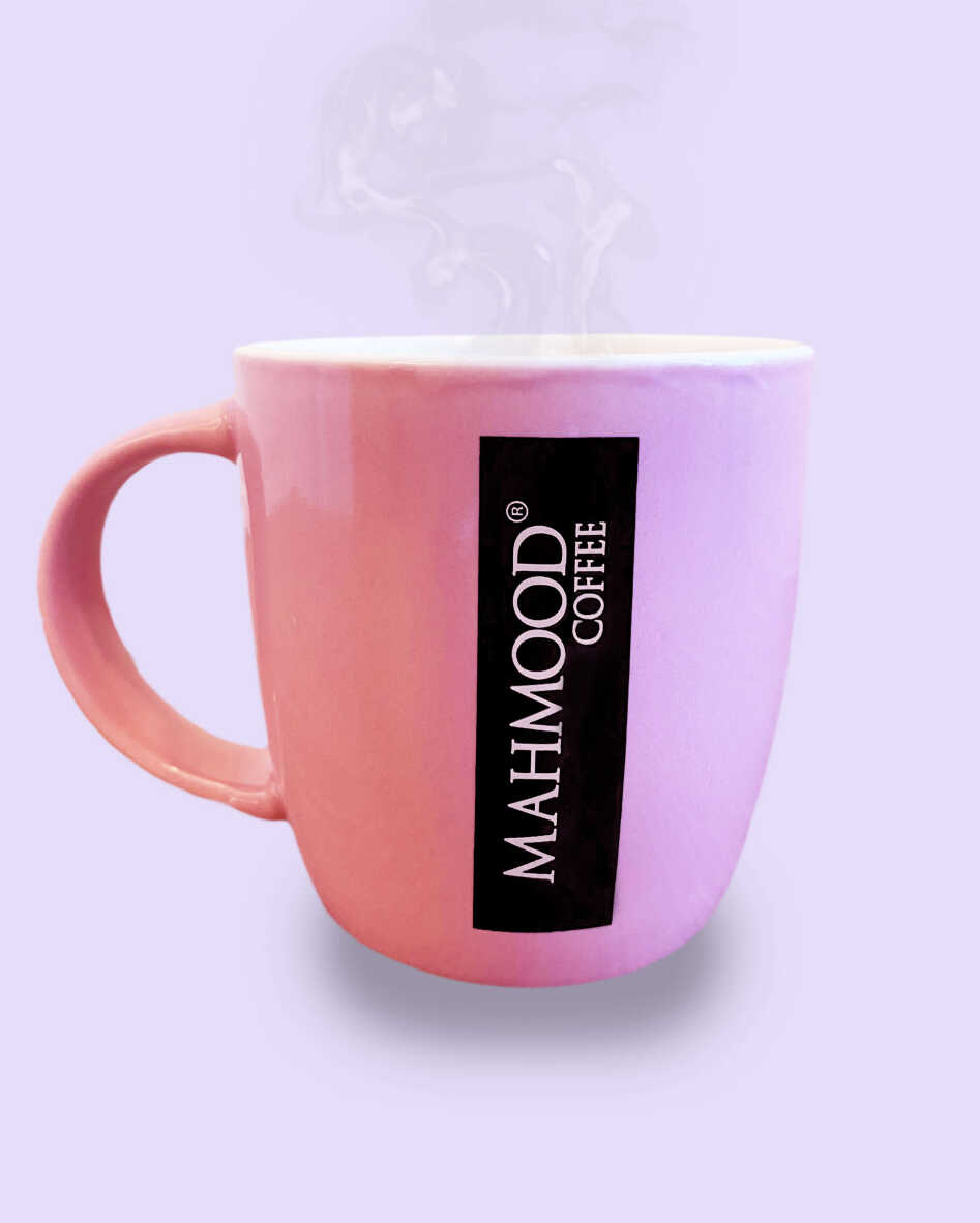 Mahmood Coffee Mottolu Porselen Kupa Pembe 300 ml - 2