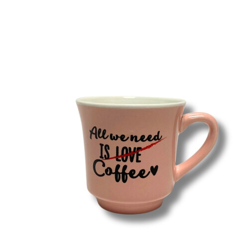 Mahmood Coffee Pembe Mottolu Porselen Kupa - 2