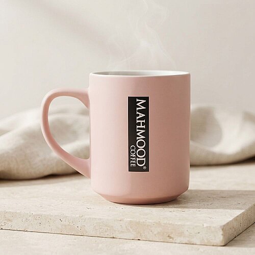 Mahmood Coffee Pembe Mottolu Porselen Kupa - 4