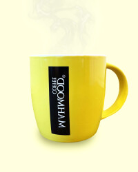 Mahmood Coffee Mottolu Porselen Kupa Sarı 300 ml - 2