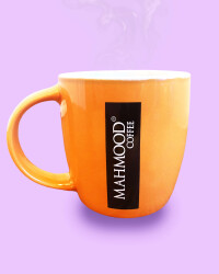 Mahmood Coffee Mottolu Porselen Kupa Turuncu 300 ml - 2