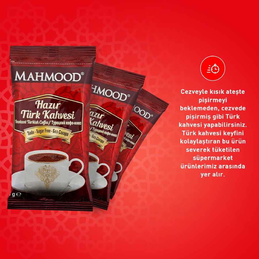 Mahmood Coffee Hazır Türk Kahvesi Sade 6 gr x 12 adet - 3
