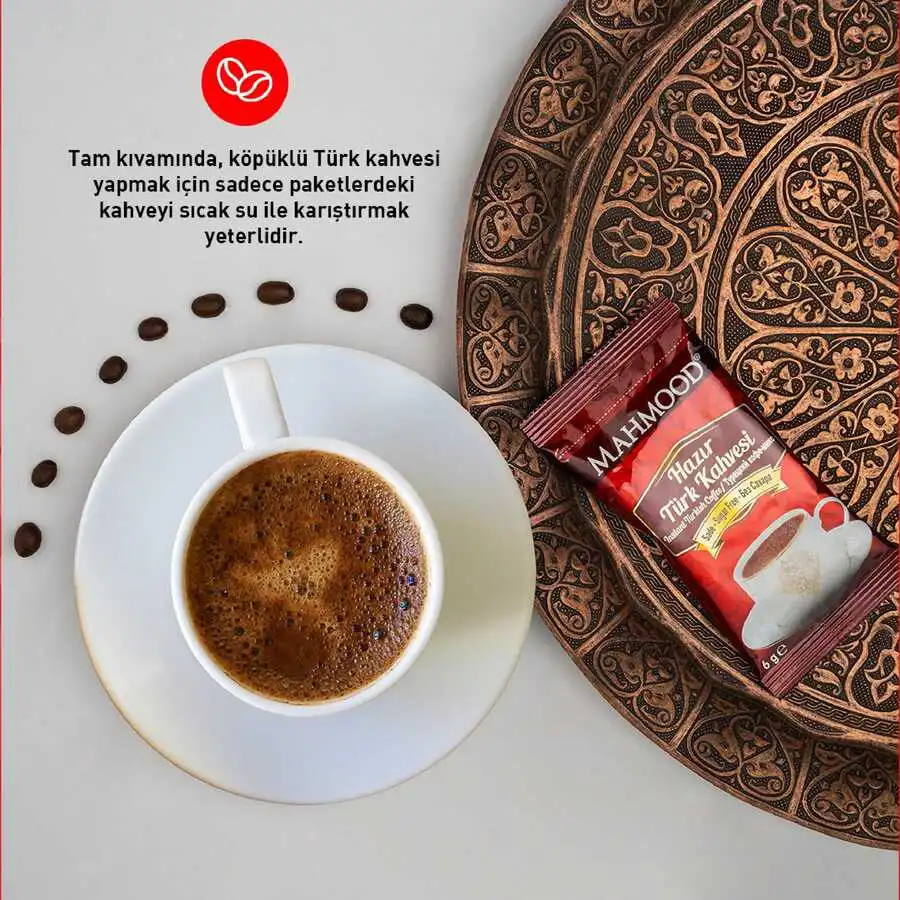 Mahmood Coffee Hazır Türk Kahvesi Sade 6 gr x 12 adet - 5