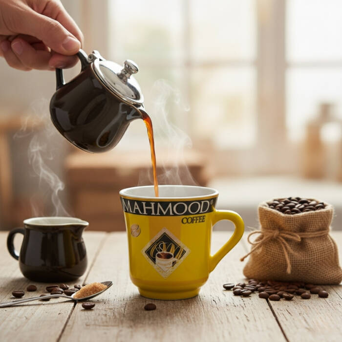 Mahmood Coffee Sarı Porselen Kupa - 1