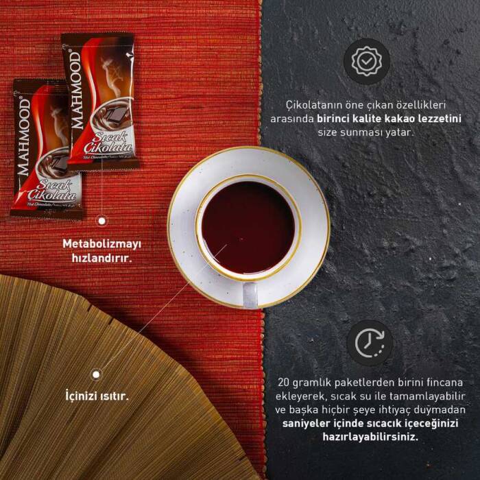 Mahmood Coffee Sıcak Çikolata 12 Adet x 20 G Koli - 4