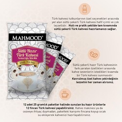 Mahmood Coffee Hazır Türk Kahvesi Sütlü Şekerli 25 gr x 12 adet - 3