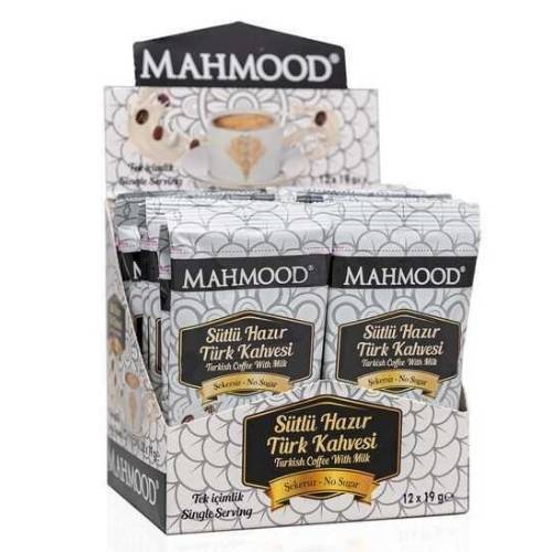 Mahmood Coffee Hazır Türk Kahvesi Sütlü Şekersiz 19 g x12 adet - 3