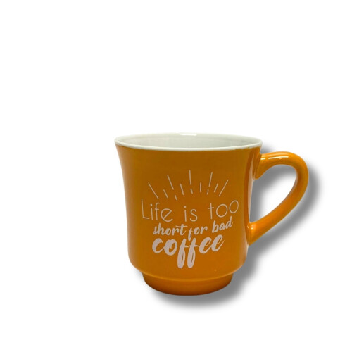 Mahmood Coffee Turuncu Mottolu Porselen Kupa - 3
