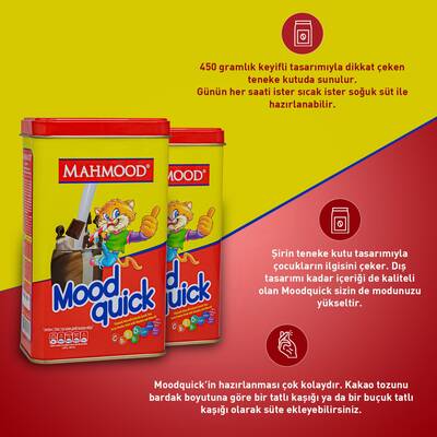 Mahmood Mood Quick Vitaminli Mineralli Kakaolu Içecek Tozu 450 gr - 3
