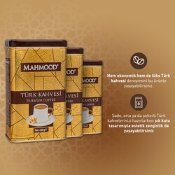 Mahmood Orta Kavrulmuş Türk Kahvesi Metal Kutu 220 G - 3