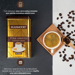 Mahmood Orta Kavrulmuş Türk Kahvesi Metal Kutu 220 G - 4